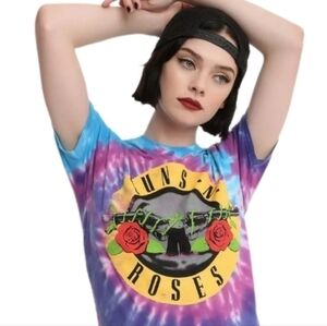 BRAVADO Guns N Roses Band Graphic  T-Shirt Pink Multi Size L